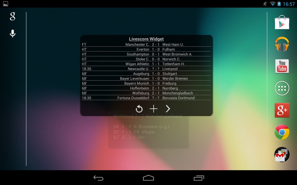 Livescore Widget - Preview 3