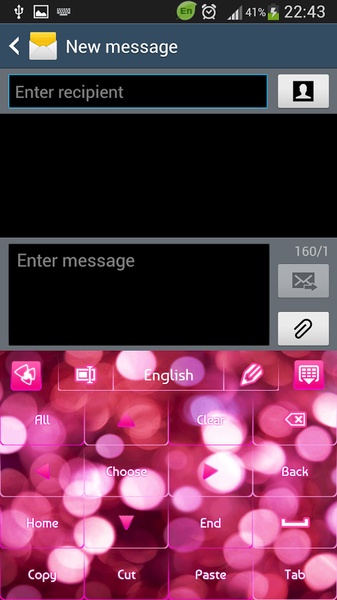 GO Keyboard Glow Pink Theme - Preview 6