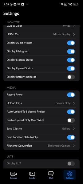 Blackmagic Camera 2.0.1.0004 Captures 8