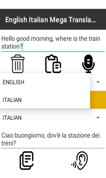 English Italian Mega Translator - Preview 2