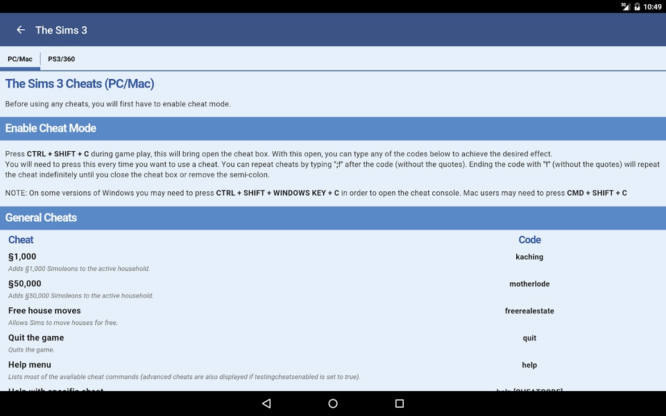 Sims Cheats - Preview 4