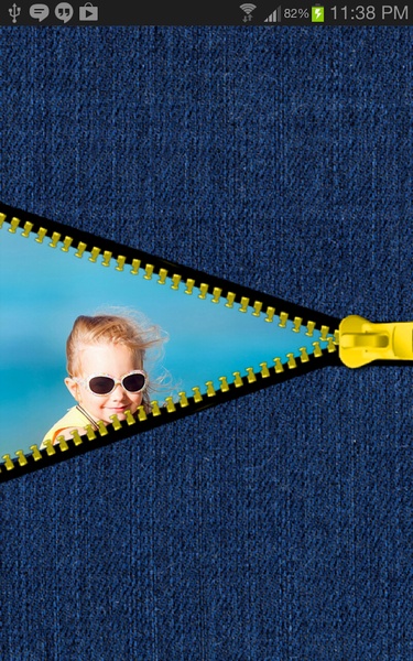 Blue Jeans Zipper Go Locker Theme - Preview 1