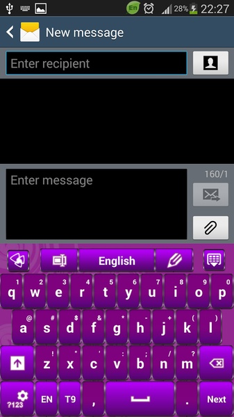 GO Keyboard Purple Light Theme - Preview 9