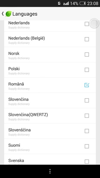 Romanian for GO Keyboard - Preview 1