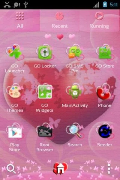 GO Launcher EX Theme Hearts - Preview 3