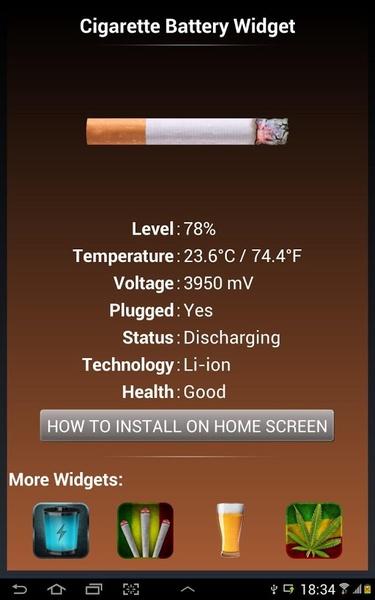 Cigarette Battery Widget - Preview 4