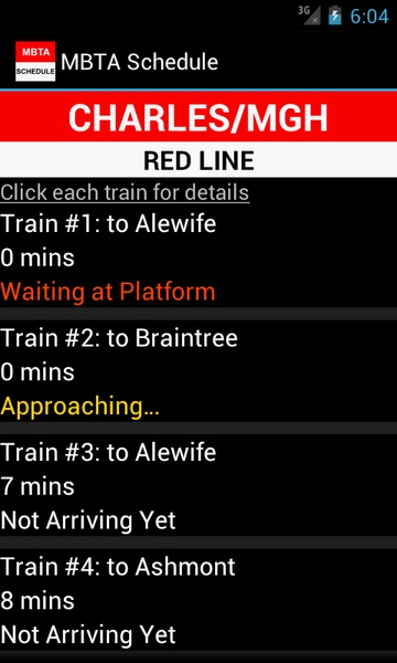 MBTA Schedule - Preview 7