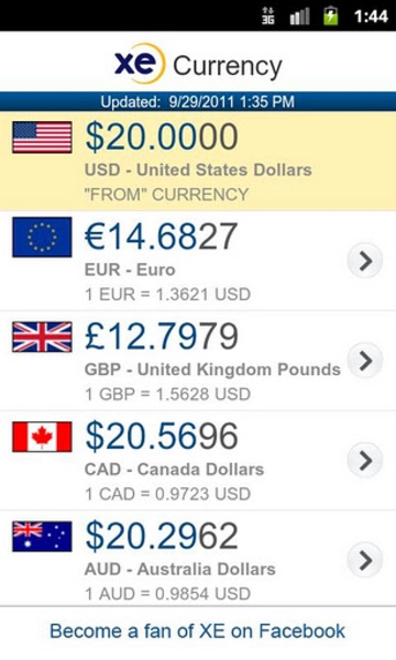 XE Currency - Preview 1