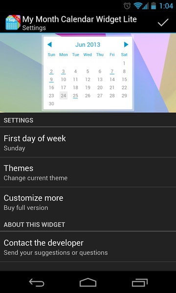 My Month Calendar Widget Lite - Preview 7