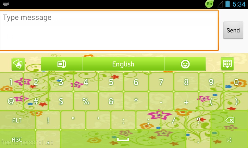 GO Keyboard Green Power Theme - Preview 2