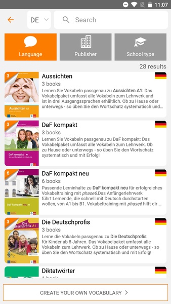 Memorize german vocabulary - Preview 1