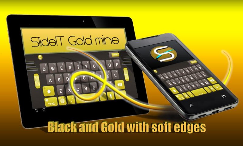 SlideIT Gold mine skin - Preview 4