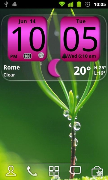 FlipClock NiceAll Pink Widget - Preview 2