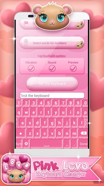 Pink Love Keyboard Changer - Preview 5