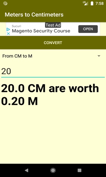 Meters to Centimeters converter - Preview 2