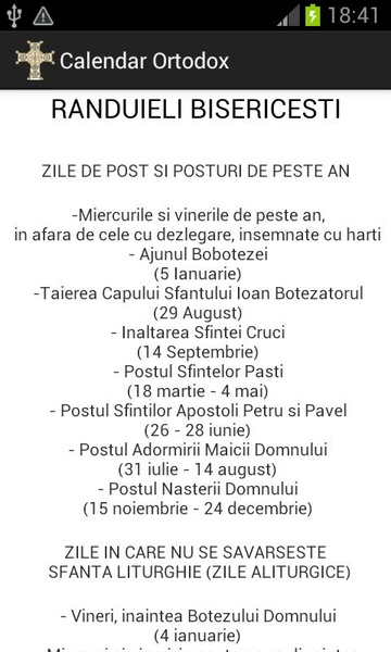 CalendarCrestinOrtodox - Preview 3
