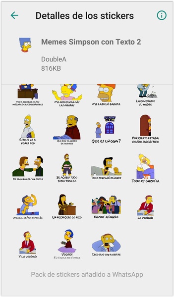 eternamente Fruta vegetales Cusco Stickers de los Simpsons para Android - Descarga el APK en Uptodown