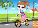The little girl learn bicycle screenshot 1