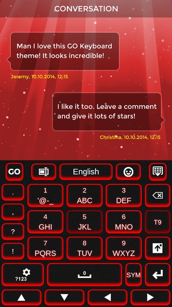 Red Keyboard Theme - Preview 13