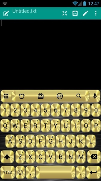 Theme Metallic Gold for Emoji Keyboard - Preview 6