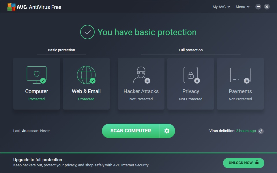 Avg Free สำหรับ Windows - ดาวน์โหลดมันจาก Uptodown ได้ฟรี