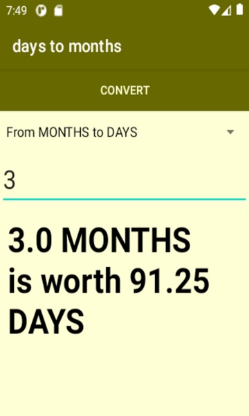 days to months converter - Preview 2