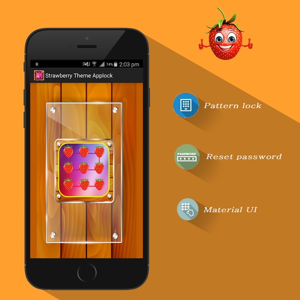 Strawberry Theme Applock - Preview 3