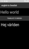 english to Swedish translator screenshot 4