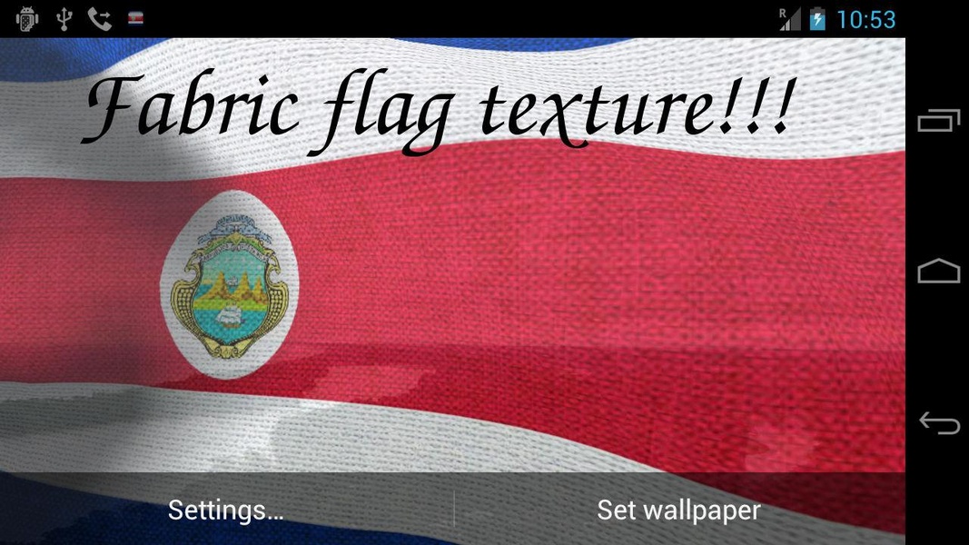 3D Costa Rica Flag LWP - Preview 2