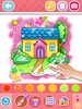 Glitter House Coloring screenshot 6