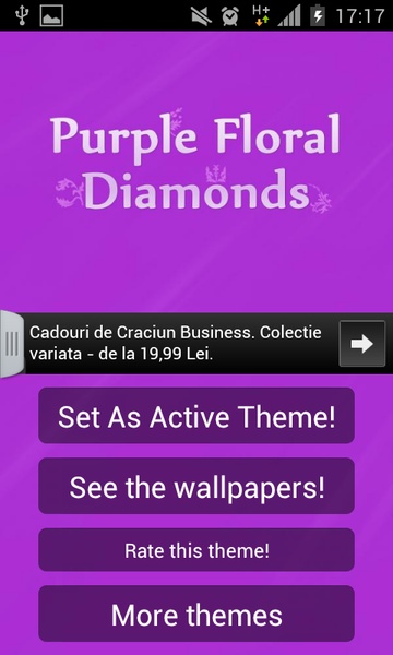 Purple Diamonds GO Launcher Theme - Preview 3