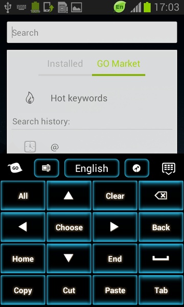 Blue Neon GO Keyboard - Preview 2