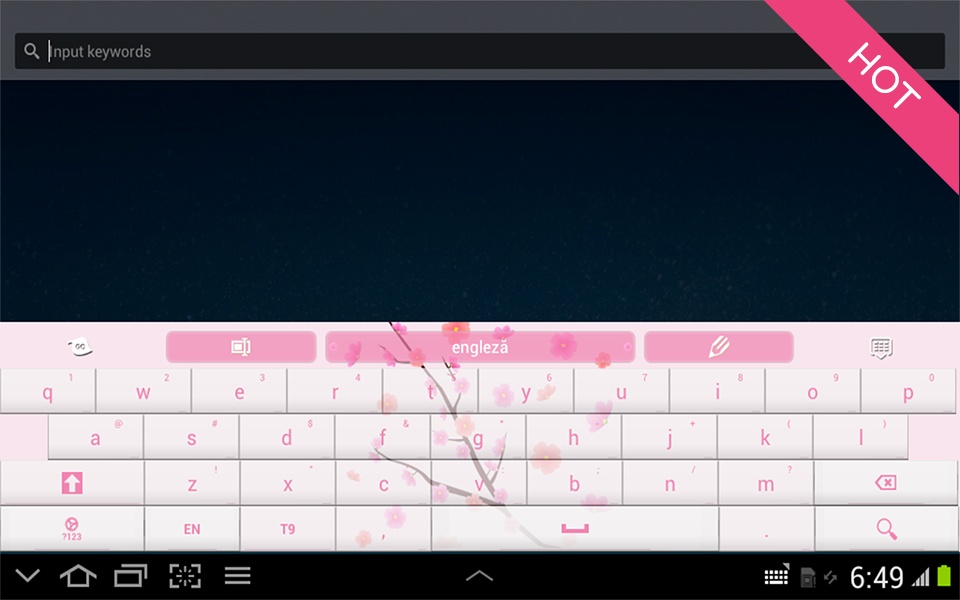Pink Flowers GO Keyboard - Preview 10