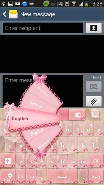 GO Keyboard Pretty Bow Theme - Preview 11