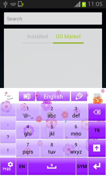 Flowers keyboard theme - Preview 2