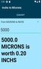 Inchs to Microns converter screenshot 2