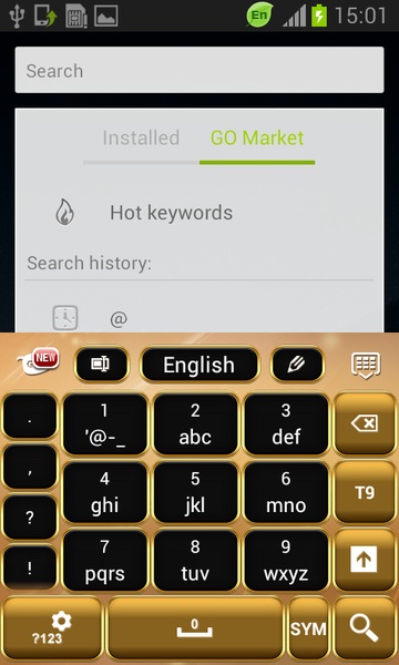 Neon Gold GO Keyboard - Preview 1