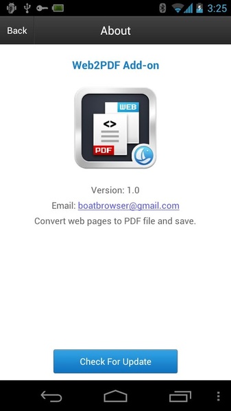 Web2PDF Add-on - Preview 1