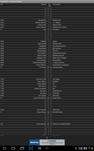 Basketball Livescore Widget - Preview 16