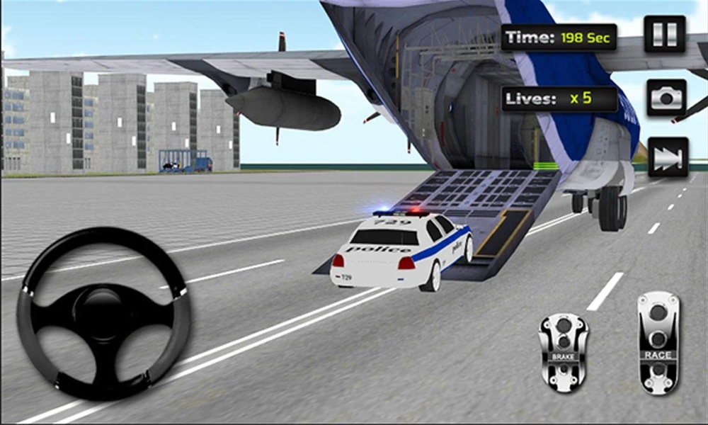 Police Car Airplane Transport - Preview 3