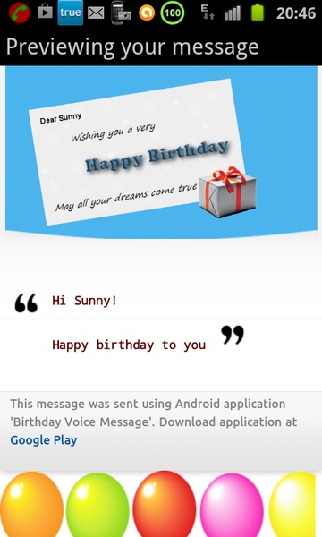Birthday Voice Message - Preview 1
