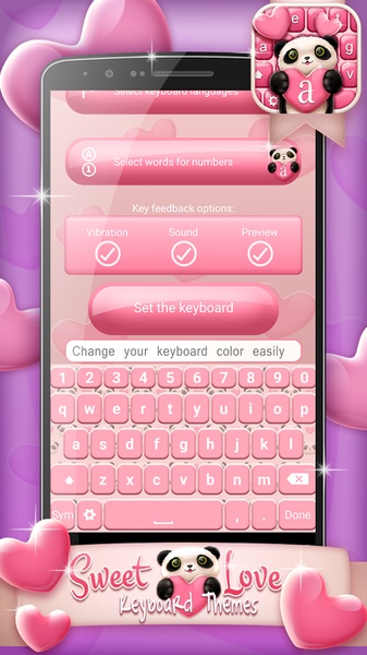 Sweet Love Keyboard Themes - Preview 2
