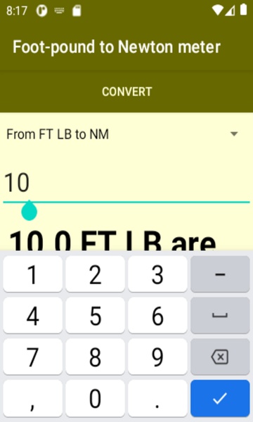 Foot-pound to Newton meter converter - Preview 3