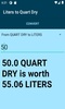 Liters to Quart Dry converter screenshot 2