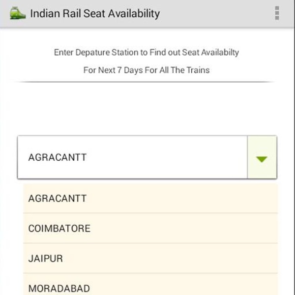 Indian Rail Seat Availability - Preview 2