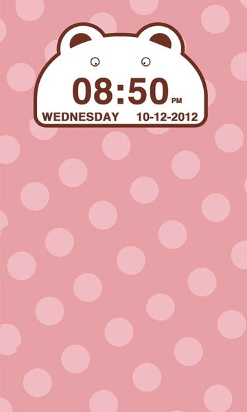 Cute Bear Clock Widget - Preview 3