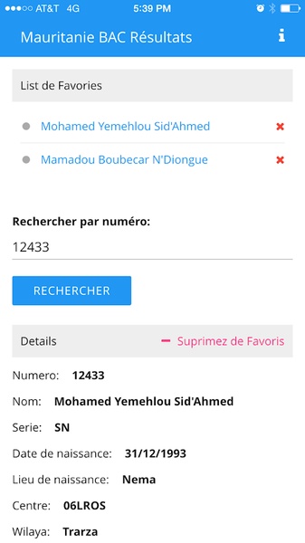 Mauritanie BAC Resultats - Preview 2