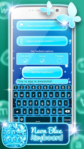 Neon Blue Keyboard Changer - Preview 1