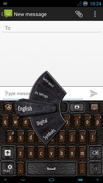 GO Keyboard Leather Theme - Preview 7