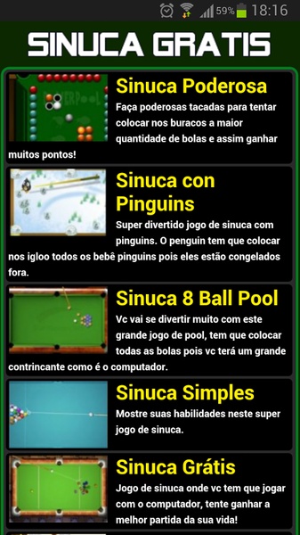 Jogos de sinuca gratis - Preview 1